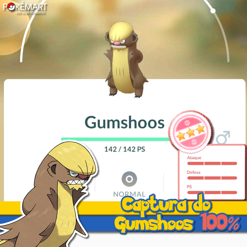 Gumshoos 100% - Pokémon GO - PokéMart