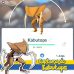 Kabutops tipo pedra e água